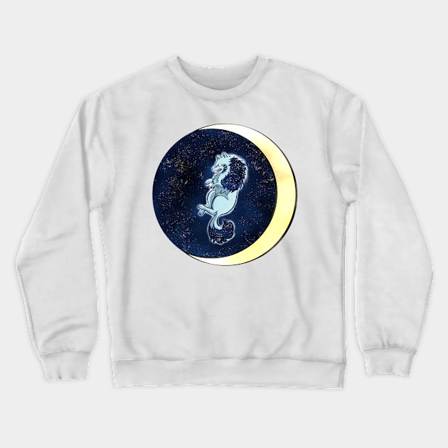 Star and Moon Pupper Crewneck Sweatshirt by Elora0321